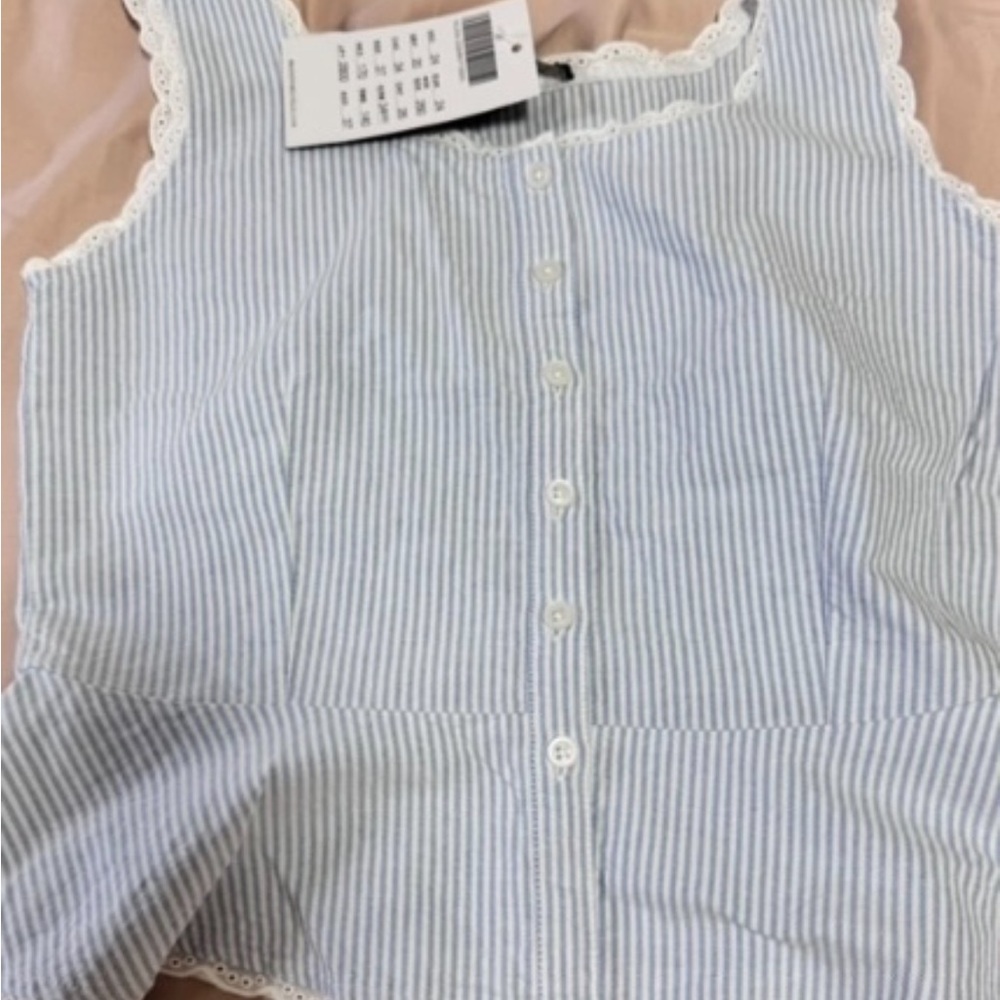 Blue Striped Kids Top